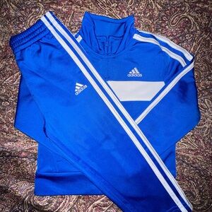 Adidas Blue and White Tracksuit